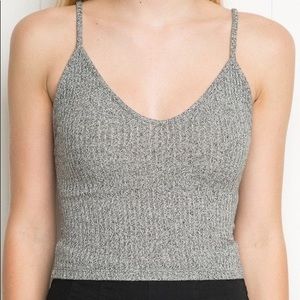Knit cropped brandy melville tank